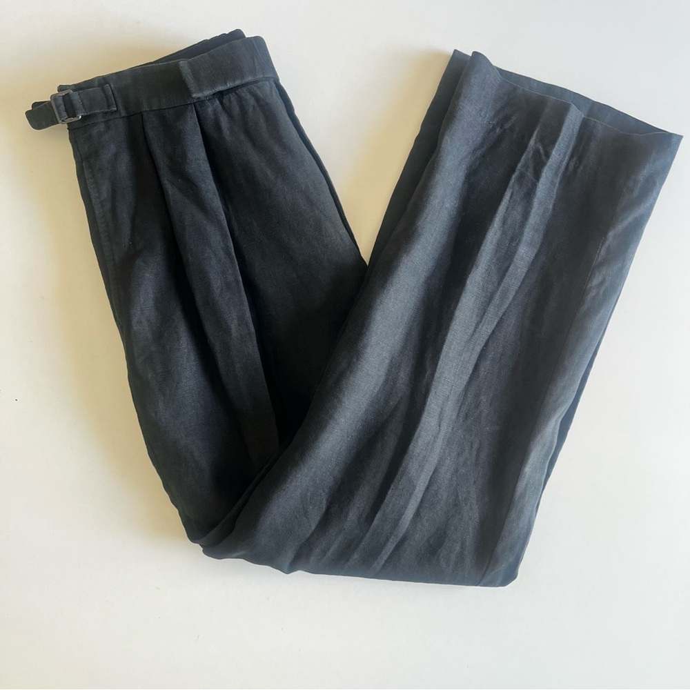 Ralph Lauren Purple Label 100% Linen Pleated Pants Made In Italy Size 30